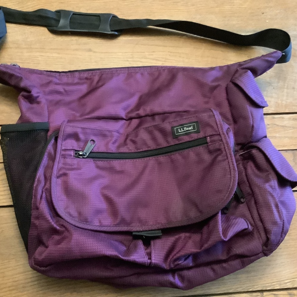 L.L. Bean diaper bag, plum